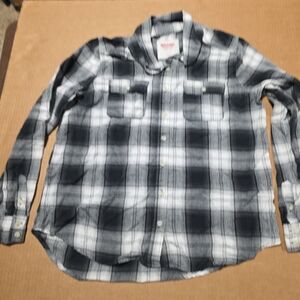 Women's Mossimo Supply Boyfriend Fit Button Rayon Long Sleeve Shirt Sz XL